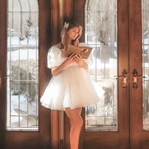 Selkie The Ivory Puff Dress